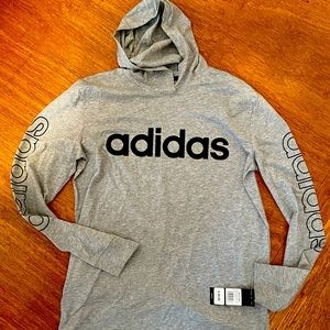 Adidas boys’ hooded l/a tee